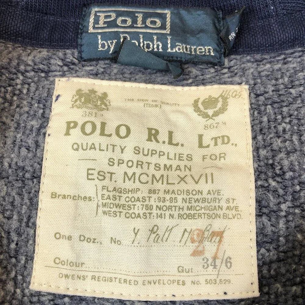 Polo Ralph Lauren RL Mens Navy Blue Sportsman Shawl Collar Button Front Cardigan - Picture 7 of 15